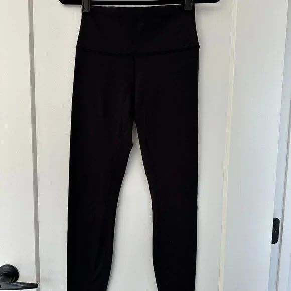 🍋 Lululemon Wunder Under High-Rise Tight 28" Full-On Luon, Black, Size: 6 - Picture 2 of 4